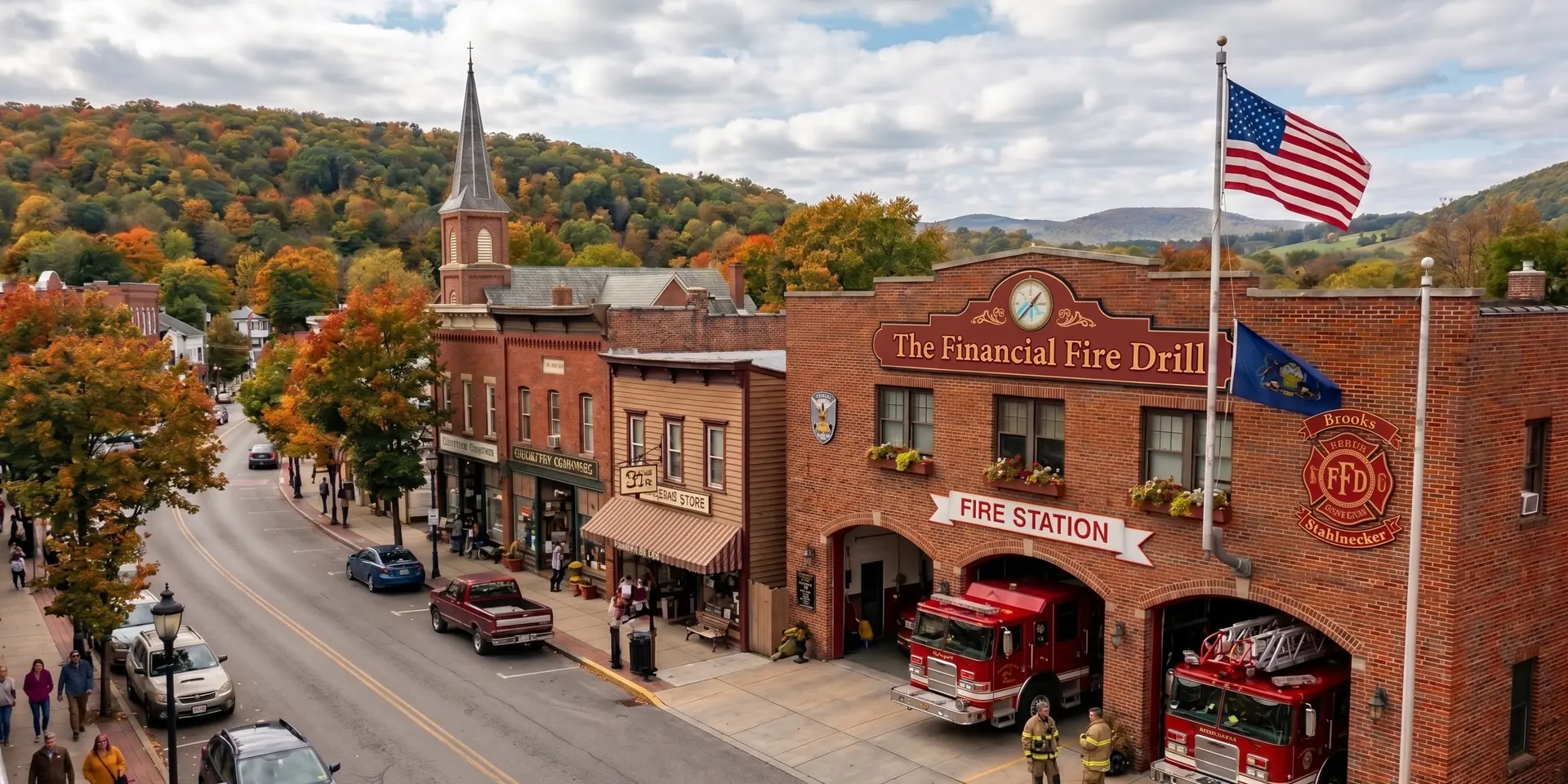 The Financial Fire Drill fire station in a small Central Pennsylvania community